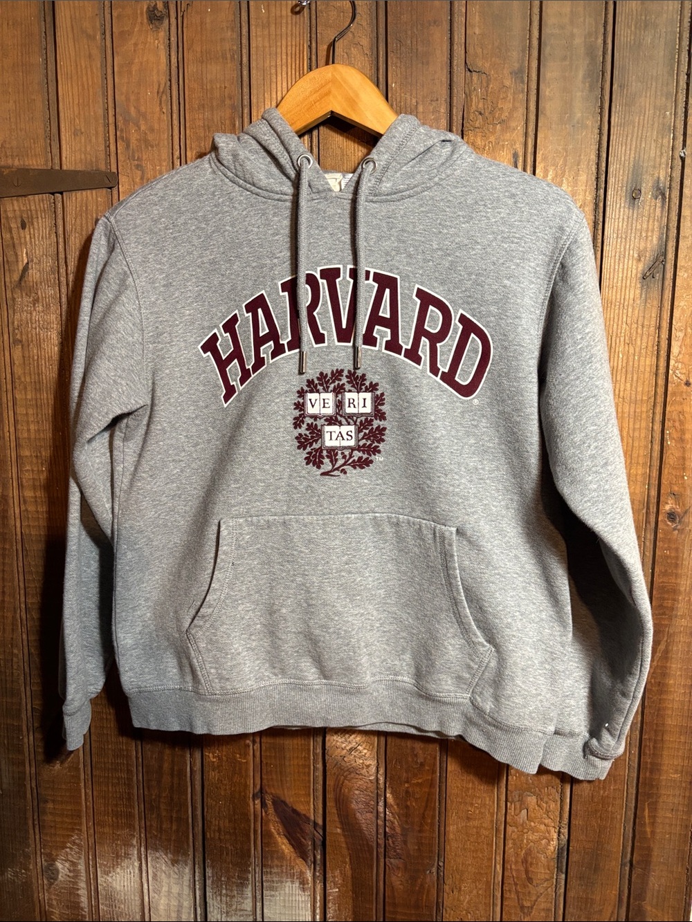 Grey H&M Harvard Pullover Hoodie Sweatshirt